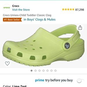 Brand new lime zest crocs